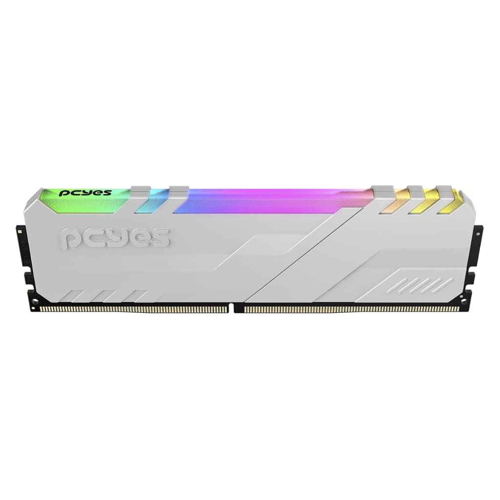 MEMORIA GAMER PCYES UDIMM 8GB DDR4 3200MHZ WHITE COM RGB - PM083200D4WR