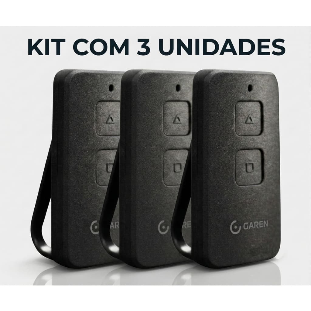 Controle Remoto Garen TX Max 3 Unidades - Programação Fácil e Estabilidade de Sinal