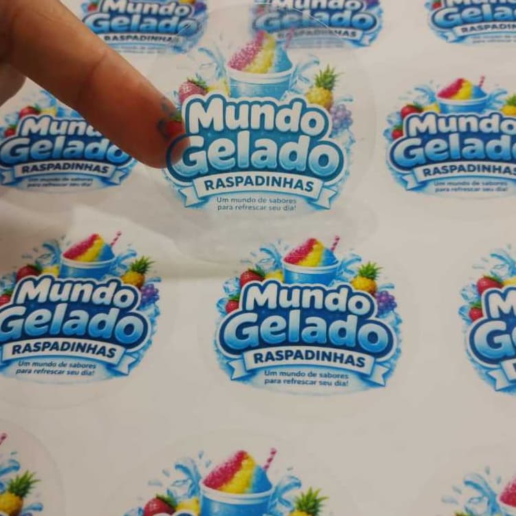 Etiquetas Adesivas Personalizadas Em Rótulo Vinil Transparente 3x3 4x4 5x5 6x6 7x7 adesivo transparente ade