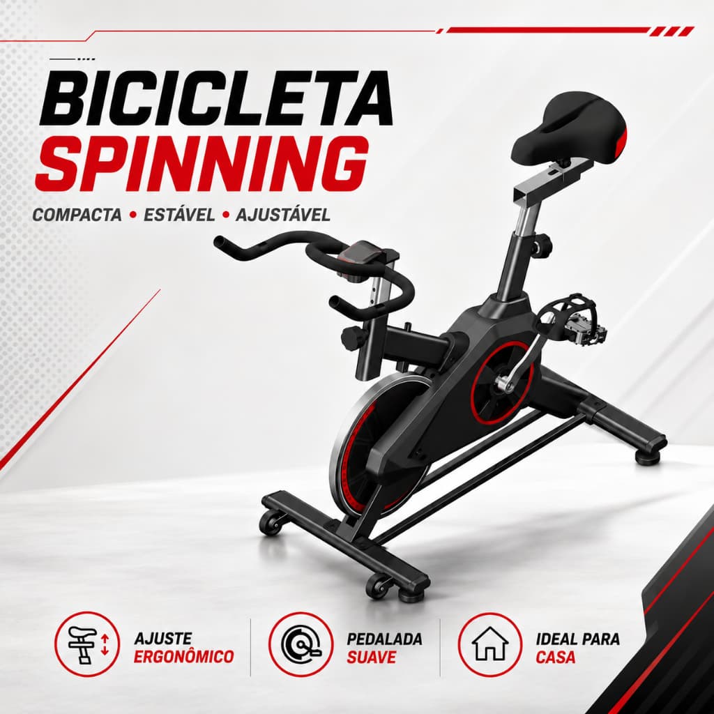 Bicicleta Bike Ergometrica Spinning Academia Fitness Profissional 120kg