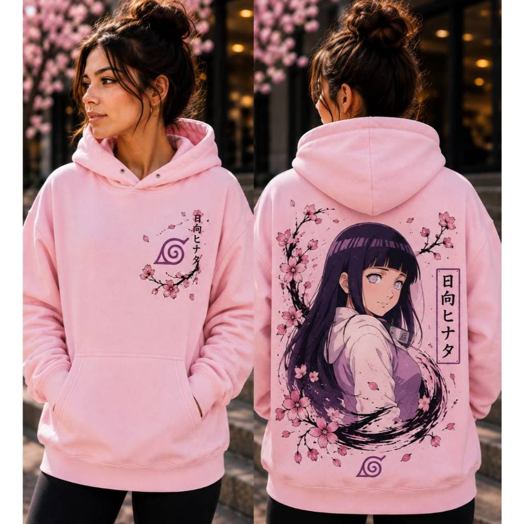 Moletom Rosa Hinata Feminino Estampado 100% Algodão - Envio Imediato