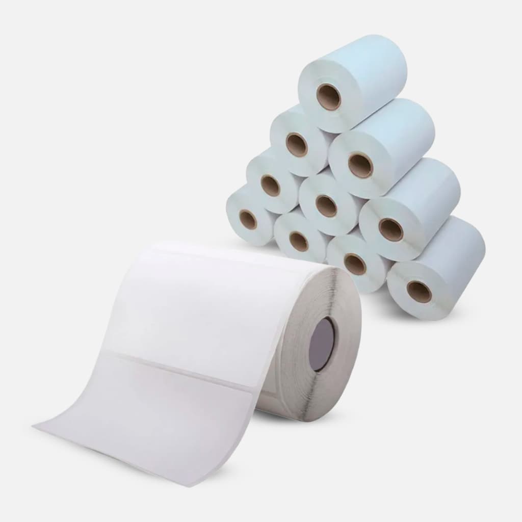 Kit 10 un Etiqueta Logística Couche 100x50 30mts Impressão Danfe Código De Barras