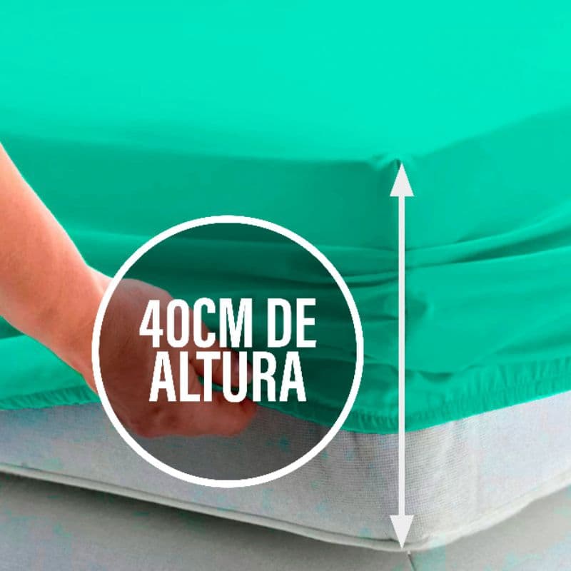 Lençol  Super King Avulso de Elástico 400 Fios premium para Colchão Alto 40cm Percal Flex