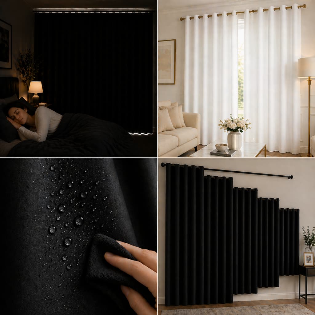 Cortina Blackout Veda 100% A Luz Impermeável Fácil De Limpar