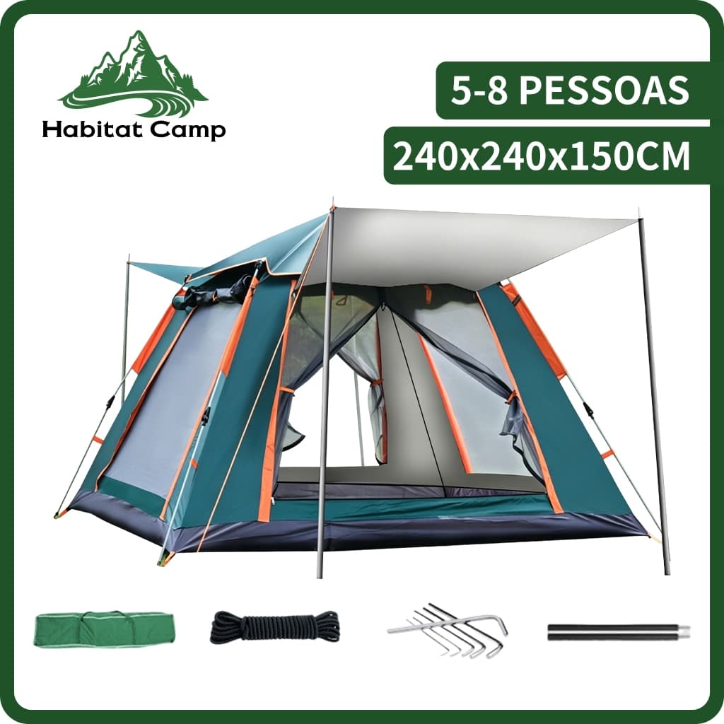 HABITAT CAMP Barraca Camping Automatica 5-8Pessoas Acampamento