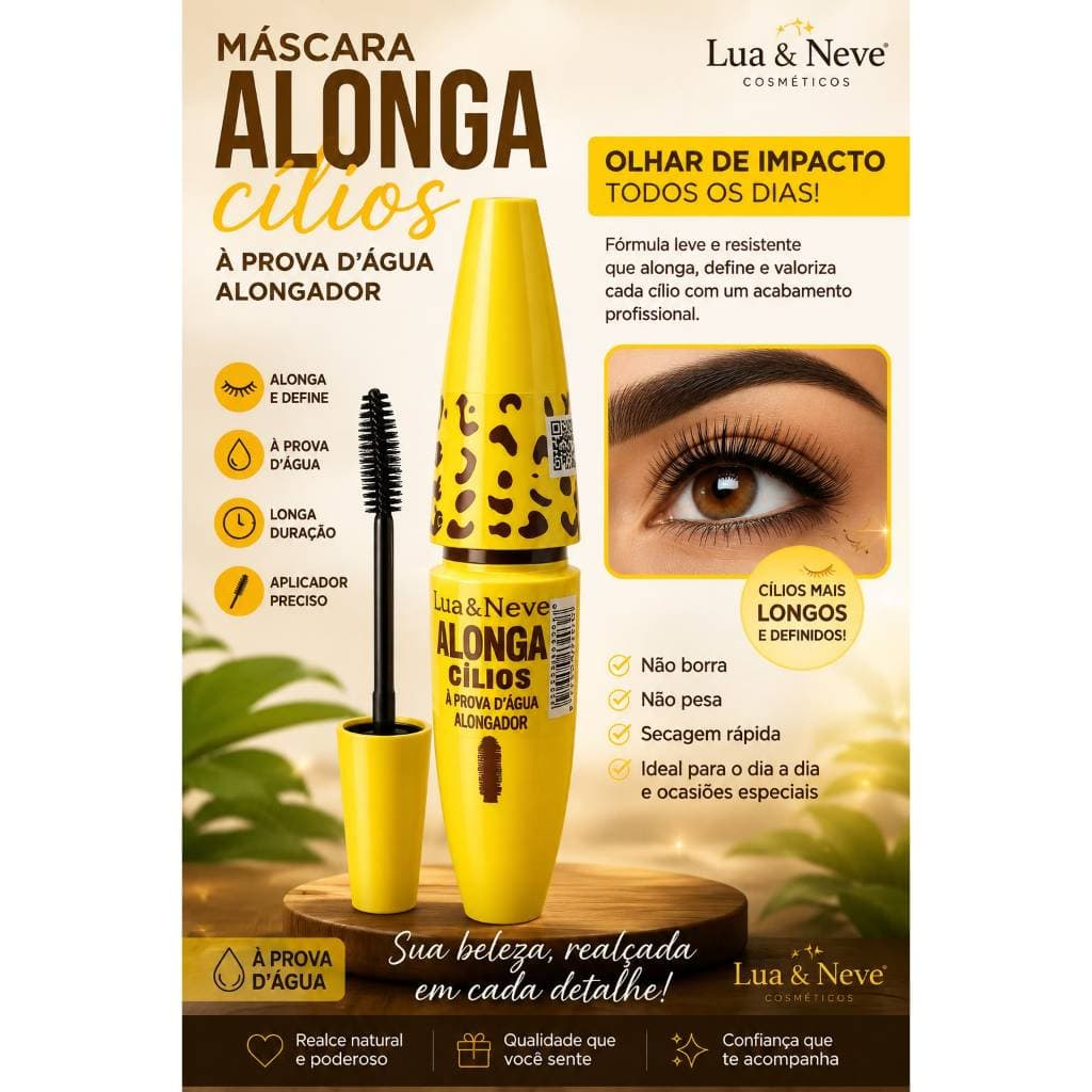Máscara para Cílios Lua & Neve – Alonga Cílios à Prova d’Água (Alongador).