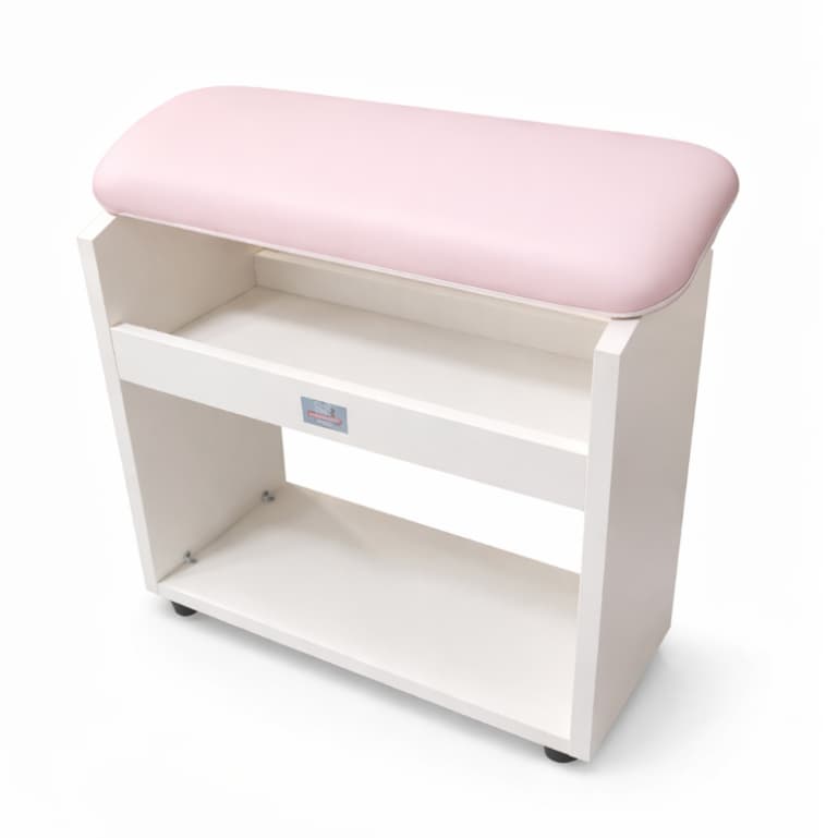 SPA Suporte Apoio de Pernas c/ Prateleira Para Colocar Cabine Podologia Pedicure S19