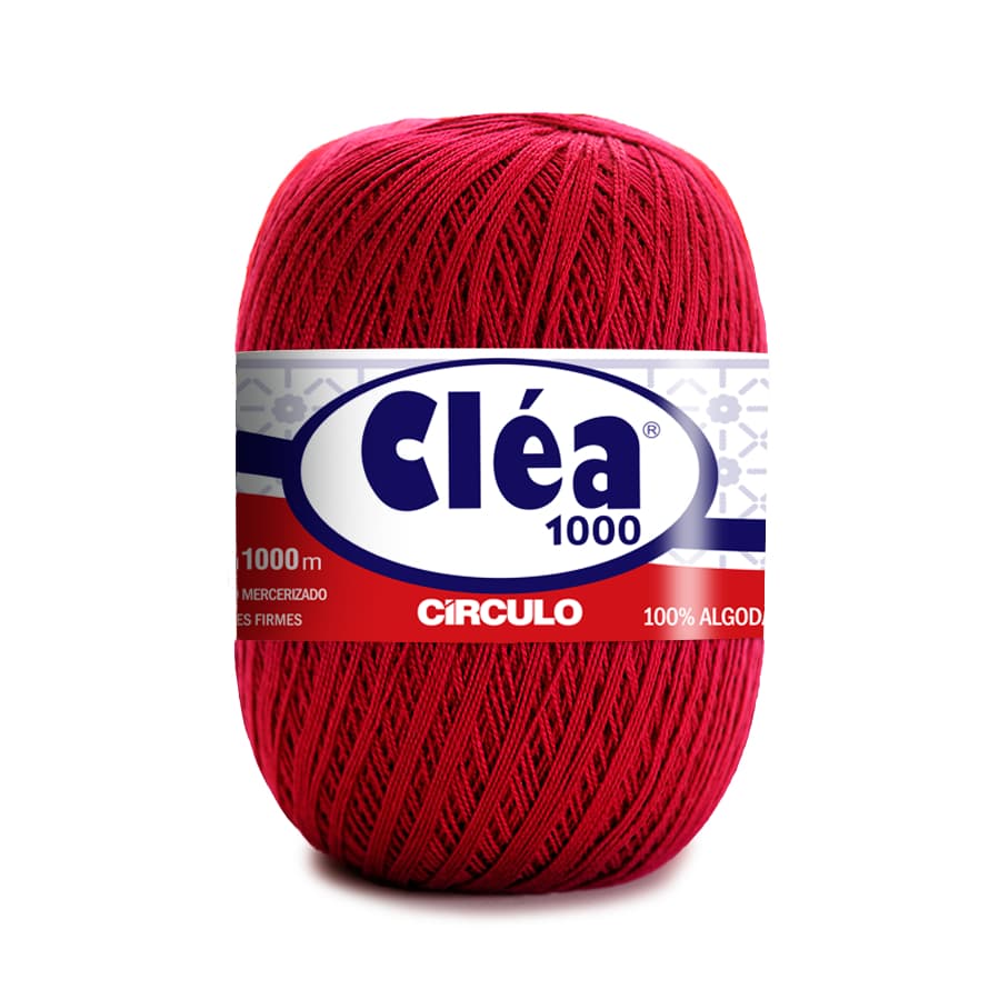 Linha de Crochê Cléa 1000m 100% Algodão Mercerizado Cores Variadas Círculo