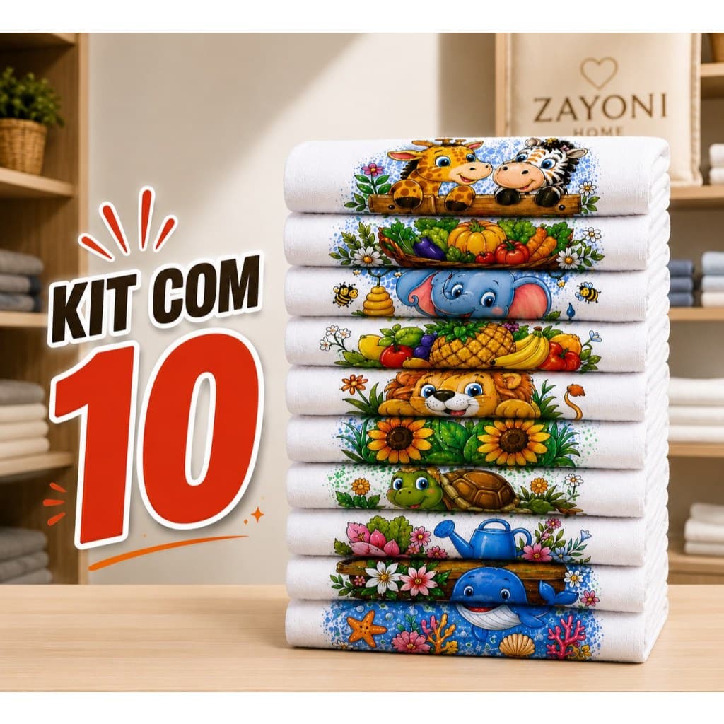 Jogo com 10 Panos de Prato Premium para o Dia a Dia