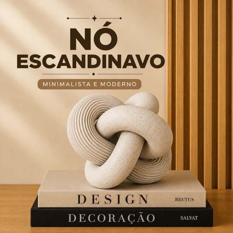 Escultura Decorativa Minimalista Para Sala e Decoração de Ambientes