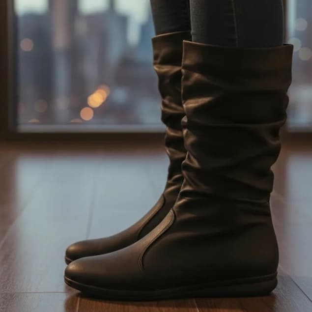 Bota Feminina Piccadilly Rasteira Cano Médio 261025