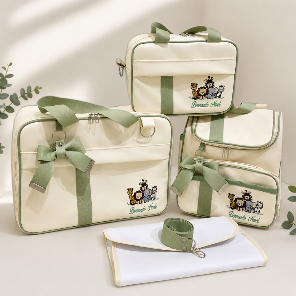 Kit Mala Maternidade 4 Peças personalizadas - Menino e Menina- Qualidade Premium