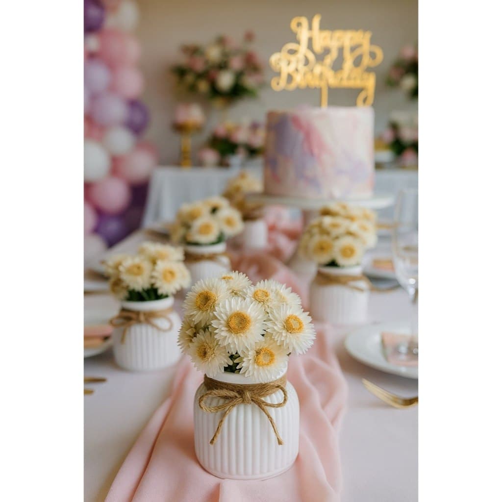 Kit 5, 10 ou 15  Vasos decorativos para Festas em gesso, lembranças para Doces Decorações Suculentas, Cactus e Plantas