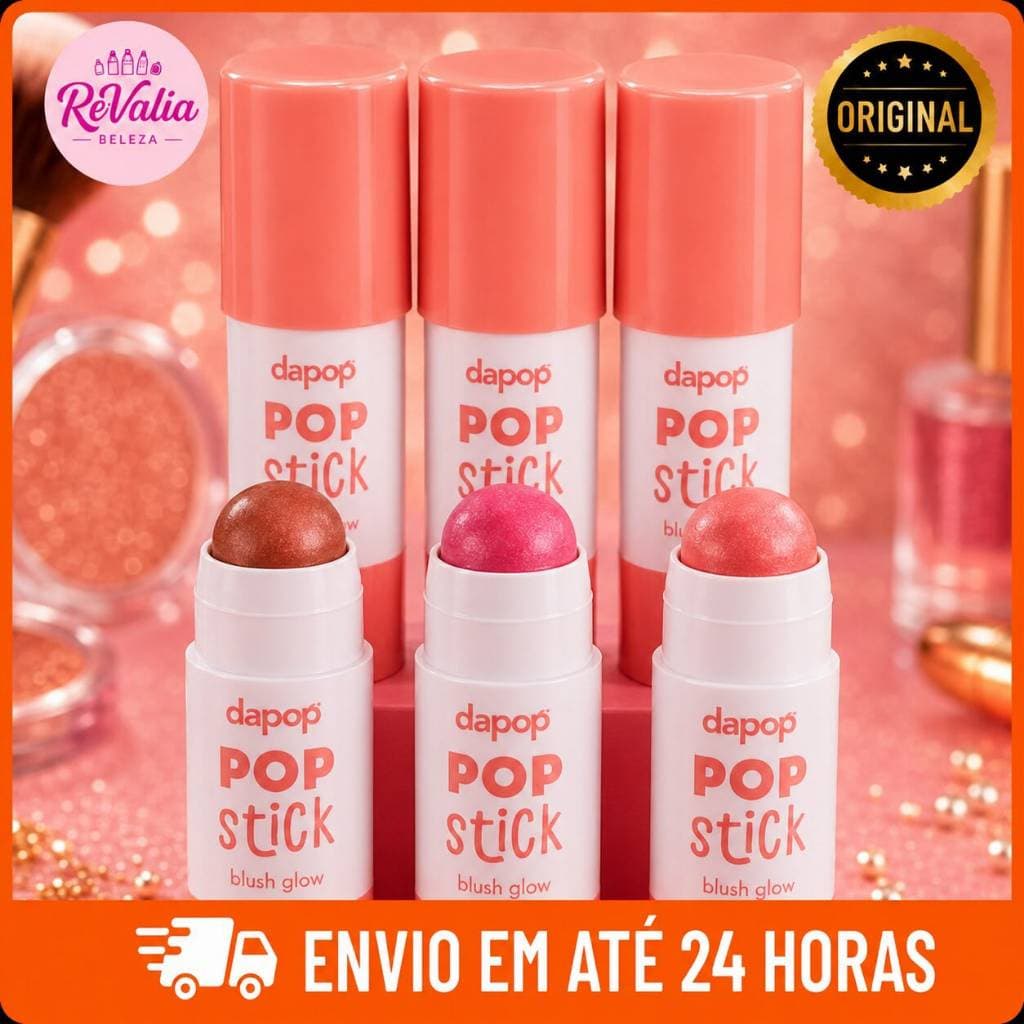 BLUSH GLOW STICK DAPOP 7G – PRATICIDADE E EFEITO ILUMINADO