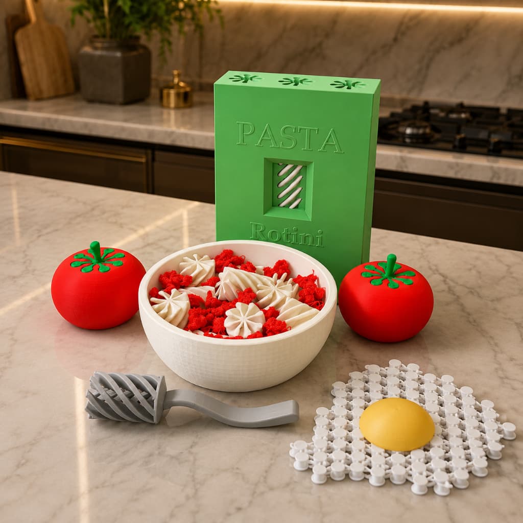 Monte seu Kit Macarrão Ovo Tomates Milho Sorvete MasterChef Infantil Cozinha Cozinheira Menina Menino Criança Interativo