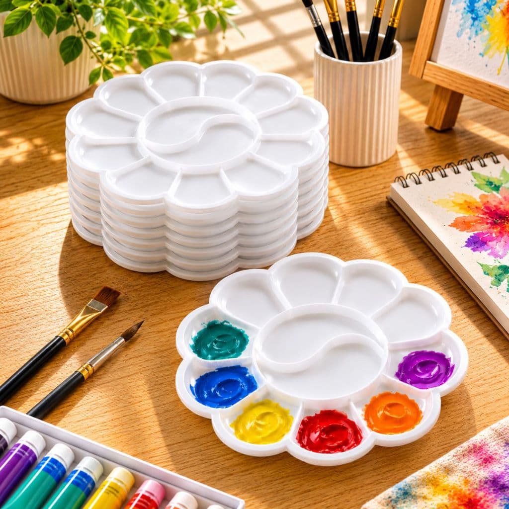 Kit 10 Paletas Gode  Bandeja de Tinta Para Pinturas Oleo Guache Escolar Artes