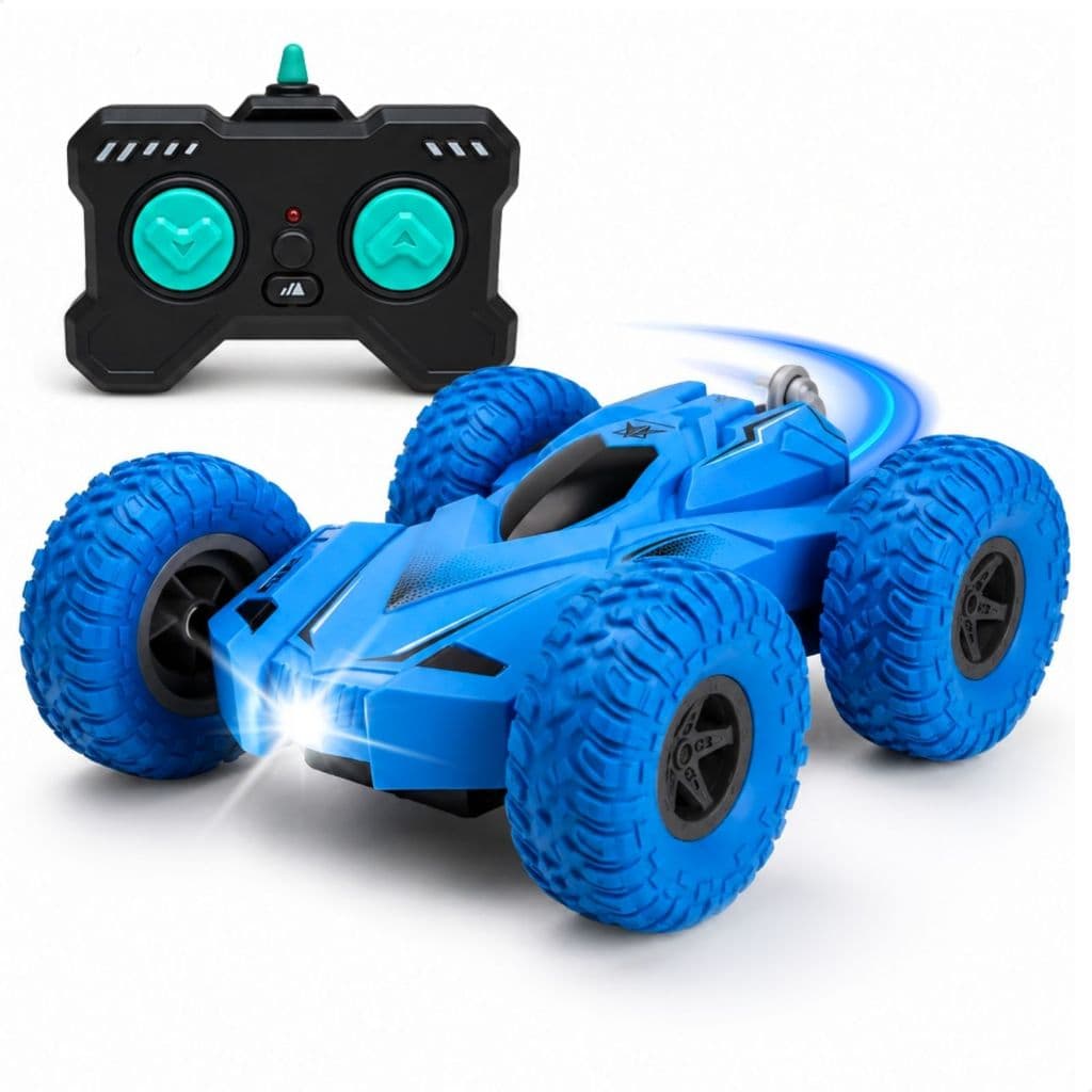 Carrinho De Controle Remoto Giratório 360° Recarregável Brinquedo Maluco Acrobático Com LED