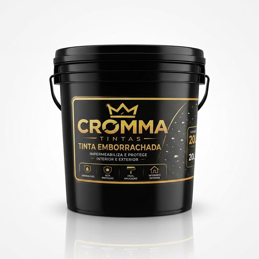 Cromma Tinta Emborrachada Impermeabilizante Platina 3 6L Vedação e Proteção