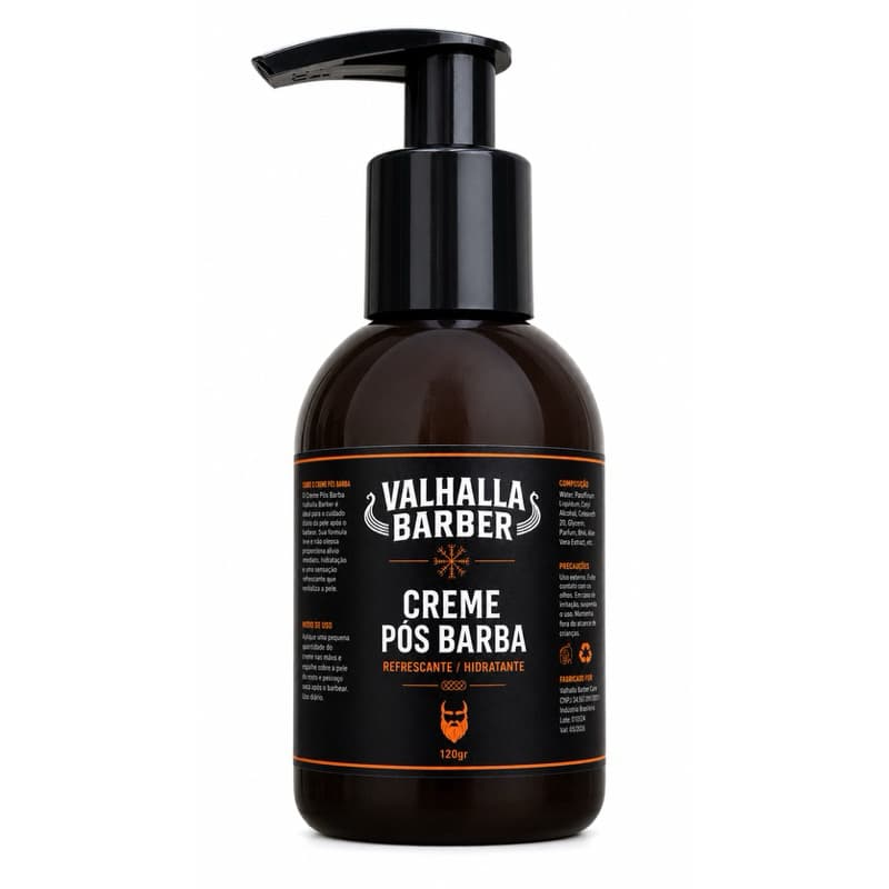 Creme Hidratante Facial Pós Barba 120gr Fragância Luxo Valhalla Barberr