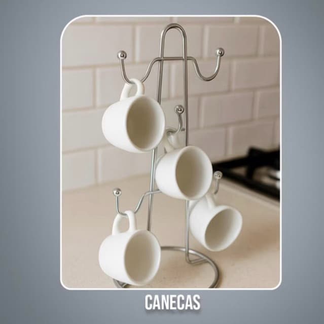 Suporte pra xícaras e organizador de xícara e pires