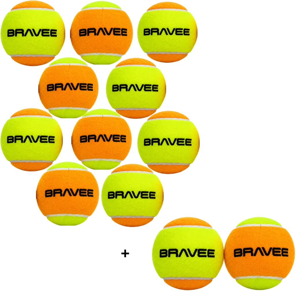 BOLINHA BEACH TENNIS OFICIAL BRAVEE - KIT 12UN