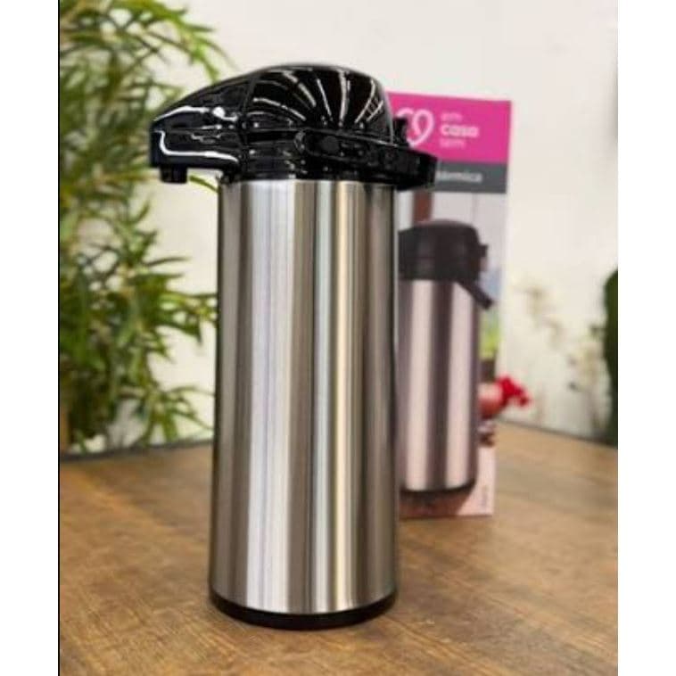 Garrafa Térmica Em Inox 1,9 Litros Café Leite Chá Quente  EM CASA TEM