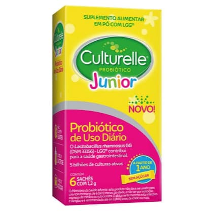 Culturelle Probiótico Junior 6 Sachês Sem Sabor