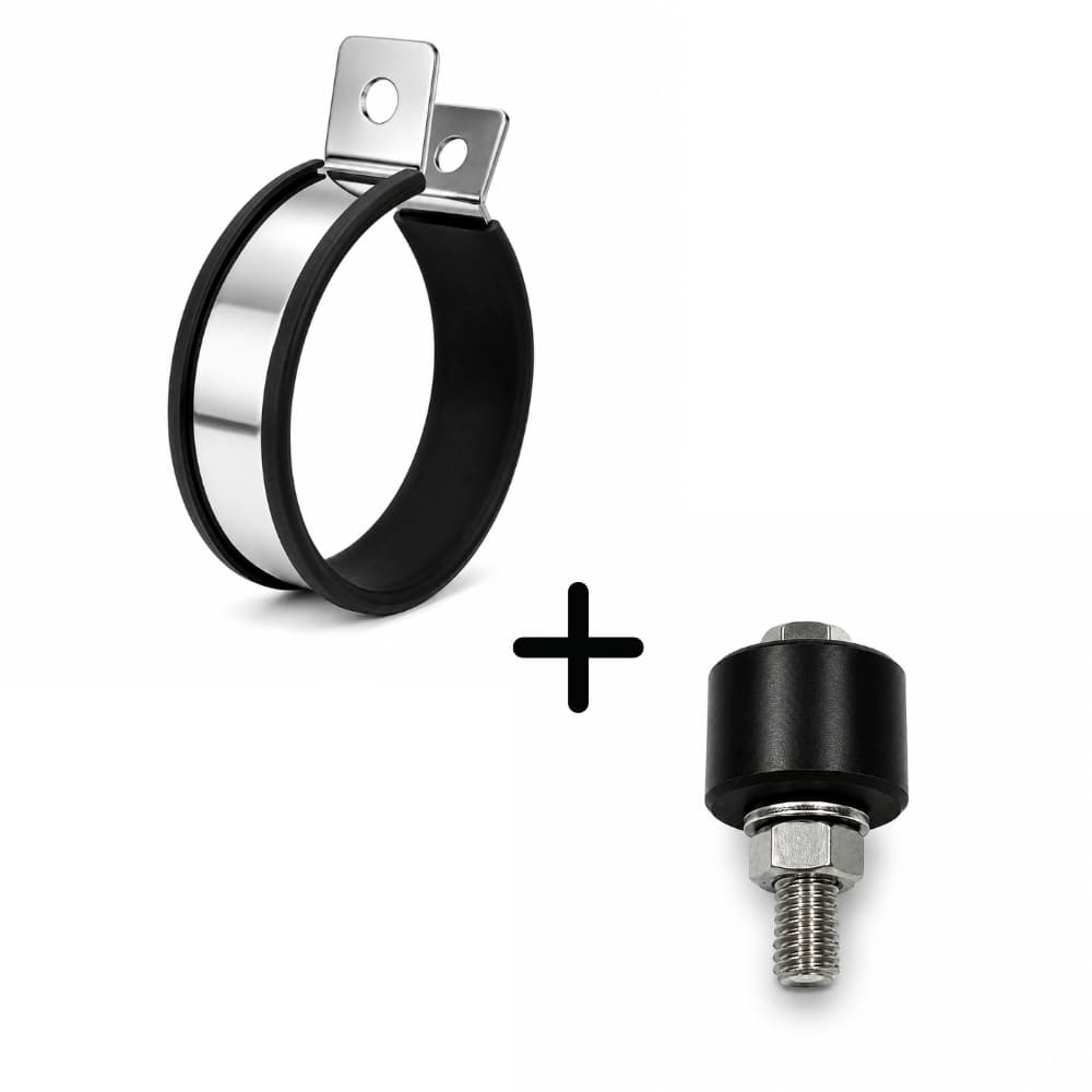 Cinta Escapamento KS Suporte Fixação + parafuso De Inox Com Espaçador  Escape Moto Universal Alta Resistente
