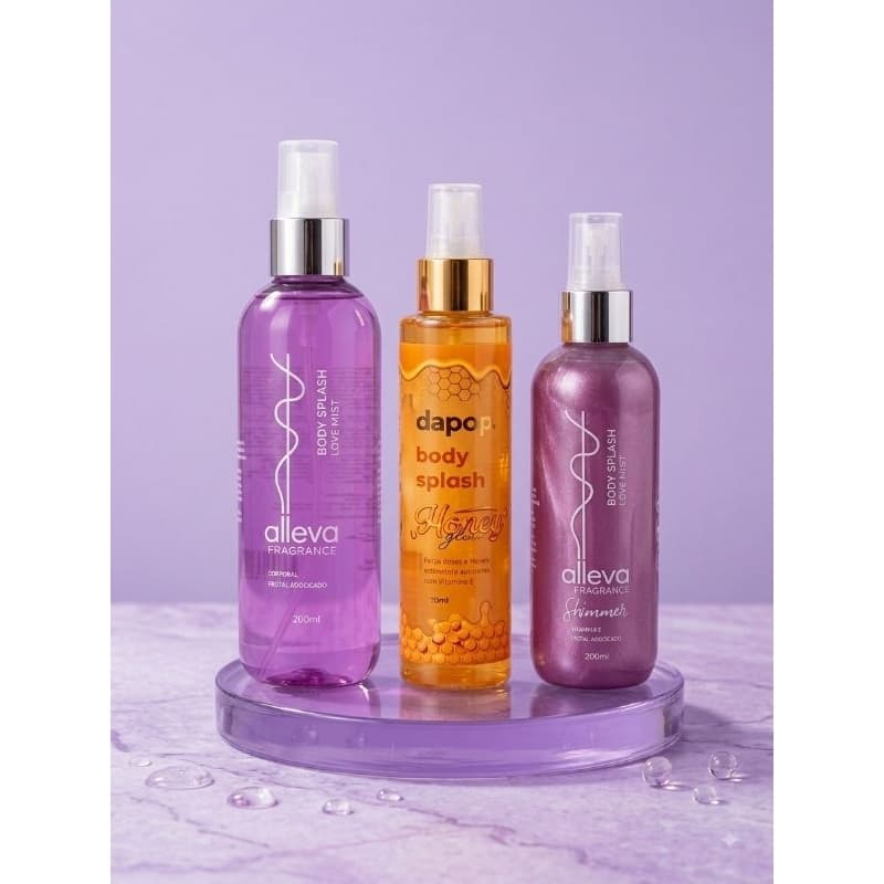Kit Cheirinho Bloom: Body Splash Love Mist + Body Splash Coconut + Body Splash Honey Shine