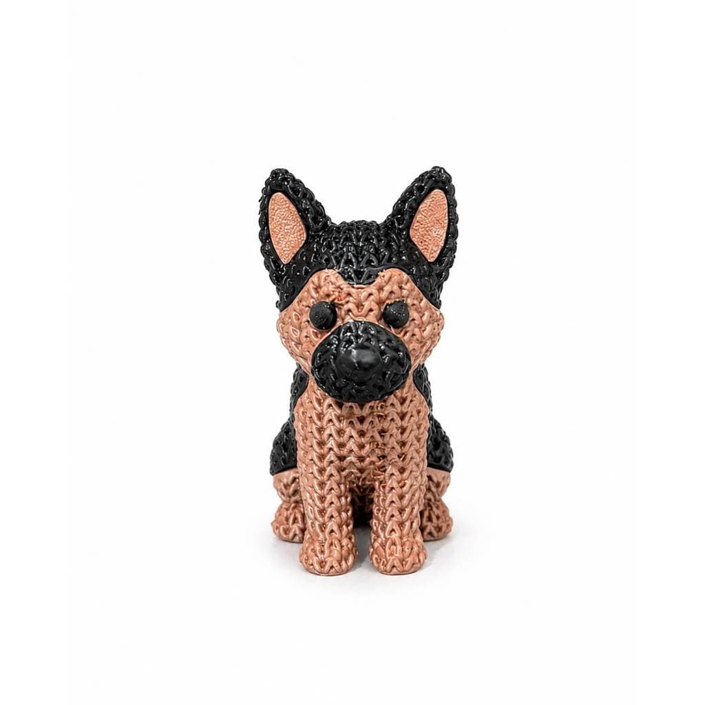 Mini Pastor Alemão 3D – Cachorrinho Decorativo Fofo | Miniatura Pet para Decoração e Presente