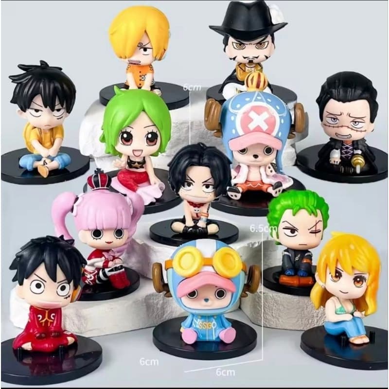Mini Figure One Piece 6cm Luffy Zoro Sanji Chopper Anime Colecionável