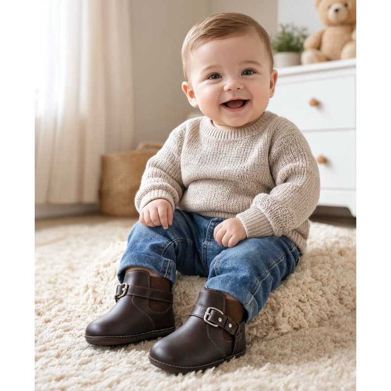 Botinha Country Bebê Cowboy Fivela Confortável Infantil