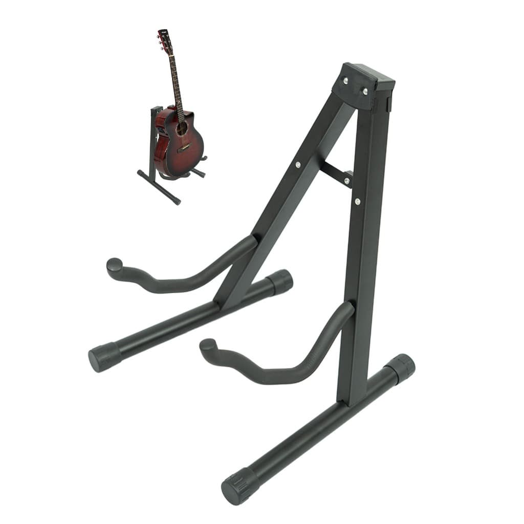 Suporte de Chão SONN para Violão e Guitarra Dobrável Multiuso em Metal Espuma e Pés Emborrachados compacto