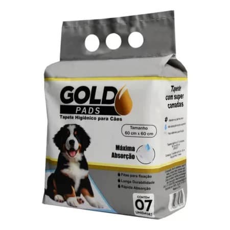 Tapete Higiênico Gold Pads 60x60 - 7 Unidades - Ultra Absorvente