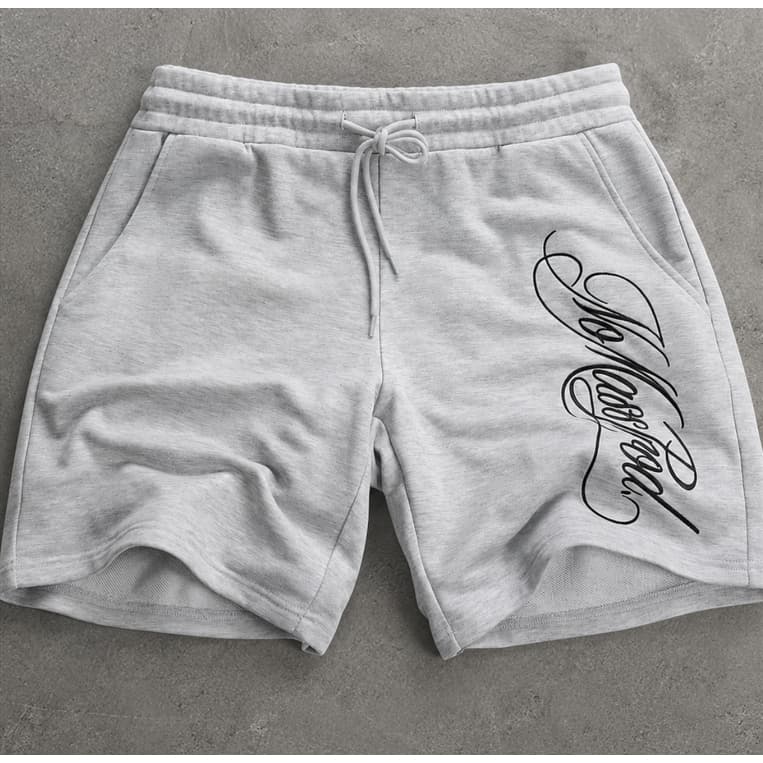 Short Masculino Moletom Estampado Streetwear com Bolsos e Cordão Bermuda Casual