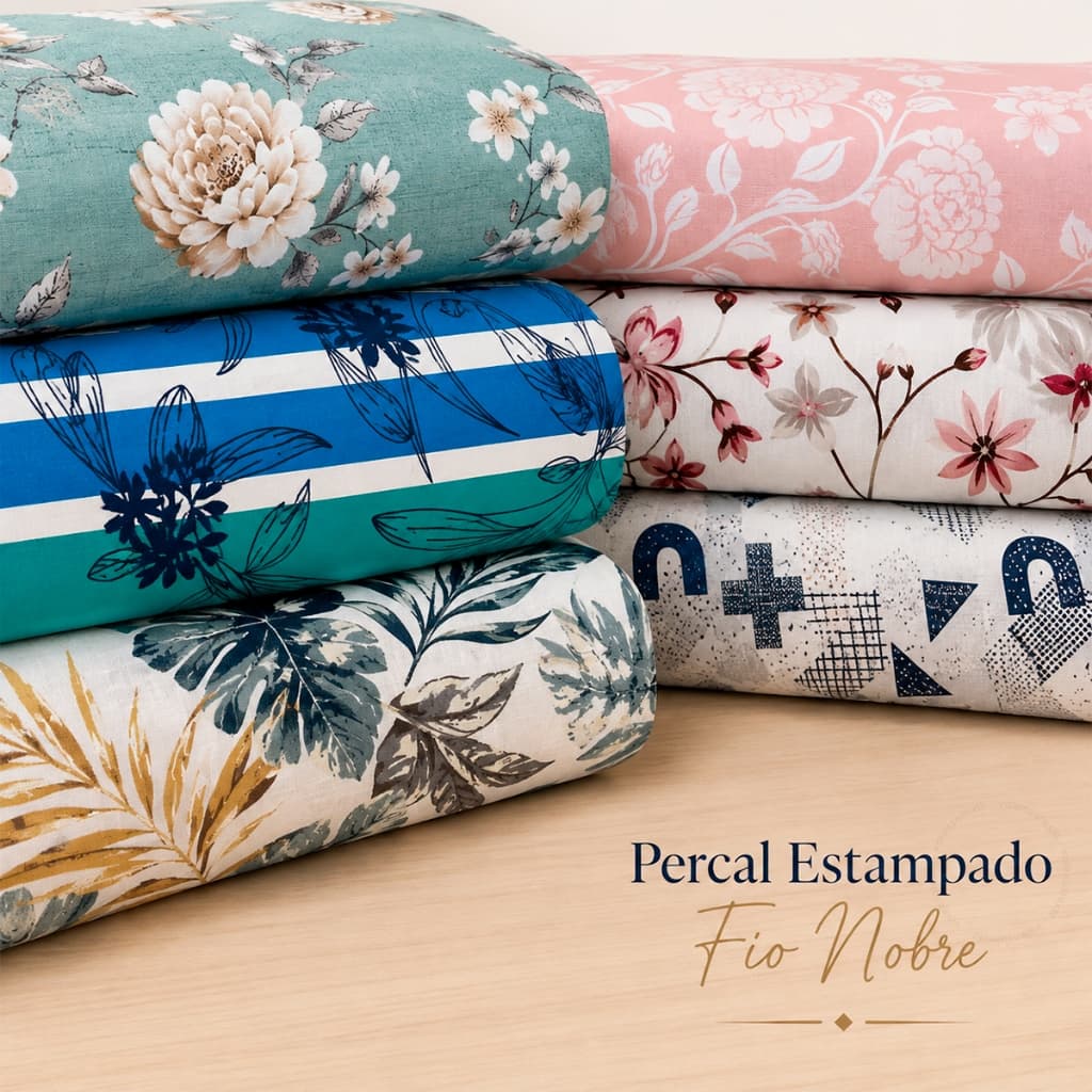 Tecido Percal Flex Estampado 400 Fios 2,55 Largura Toque Aveludado Seda 100% Poliéster Lençol Enxvoal