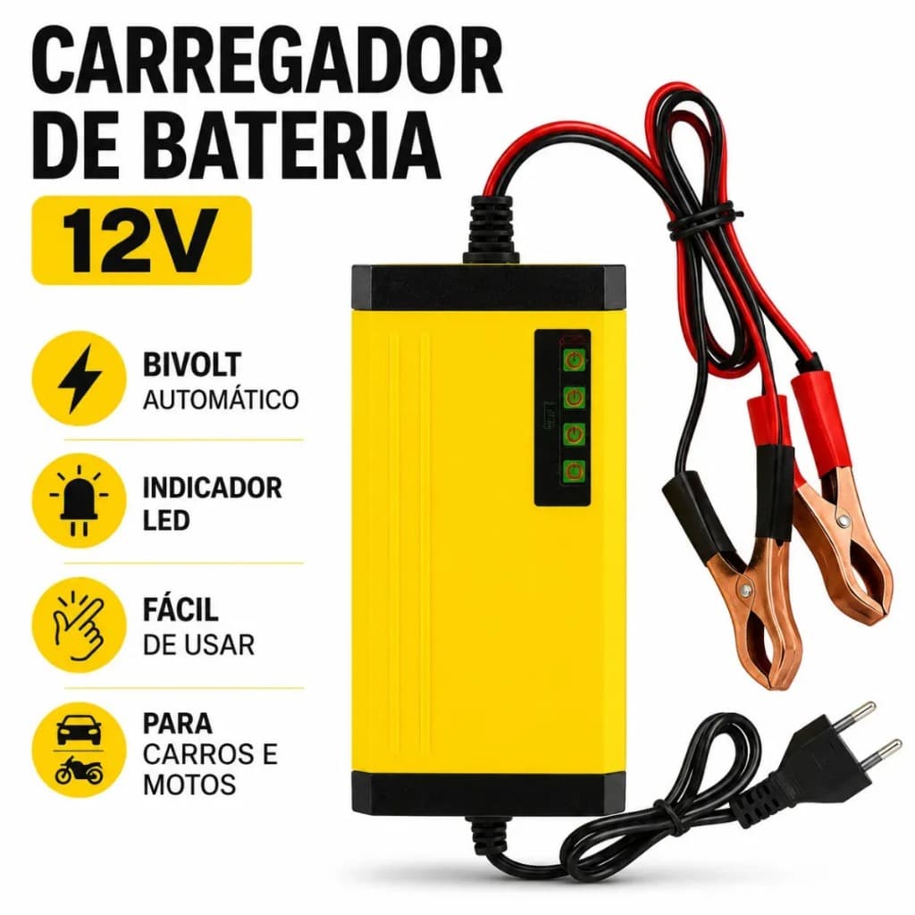 Carregador De Bateria Automotiva 12v 2a Bivolt Eletromind Carro Moto Recuperador De Baterias Veicular Inteligente Com In