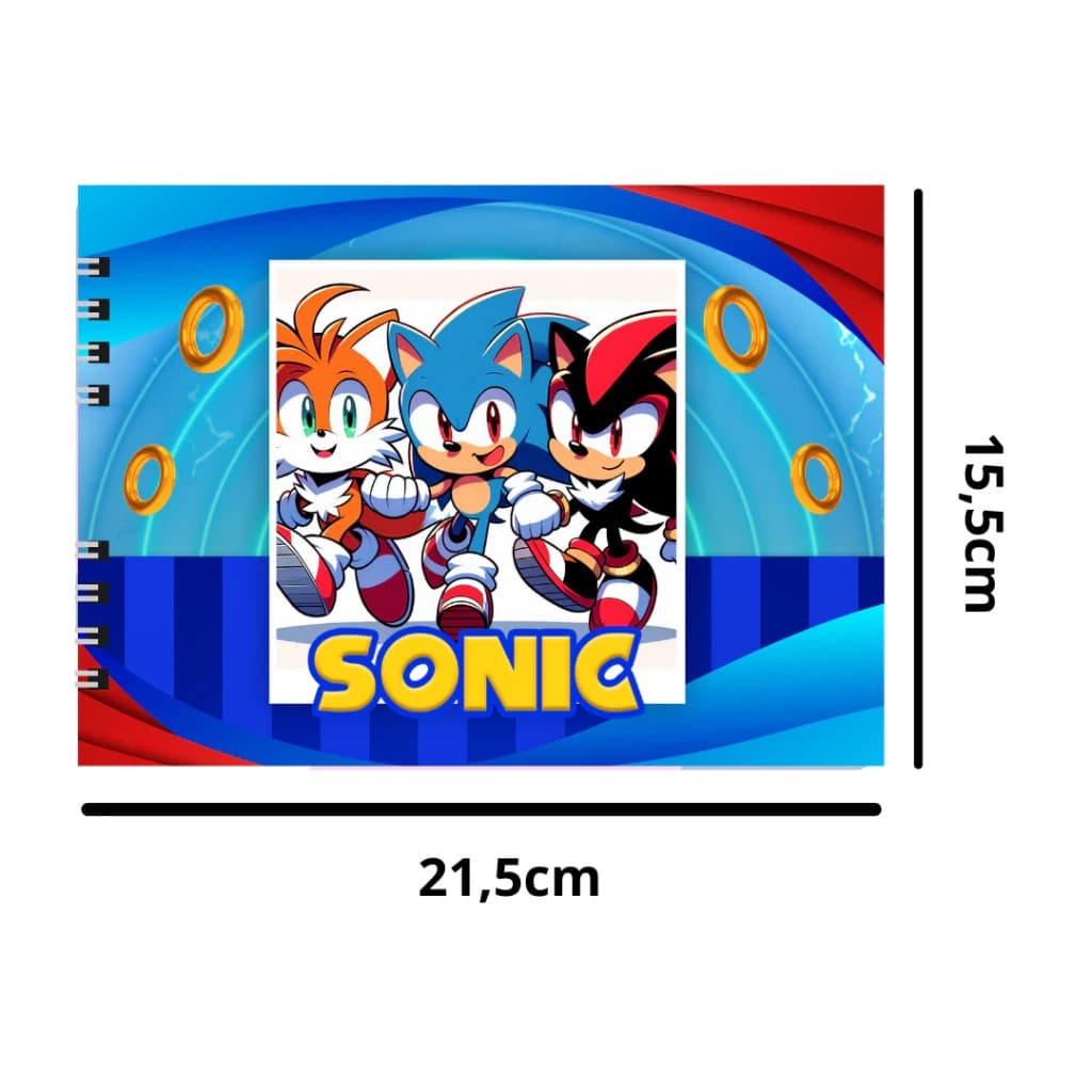 Livro colorir Sonic 50 folhas - capa dura