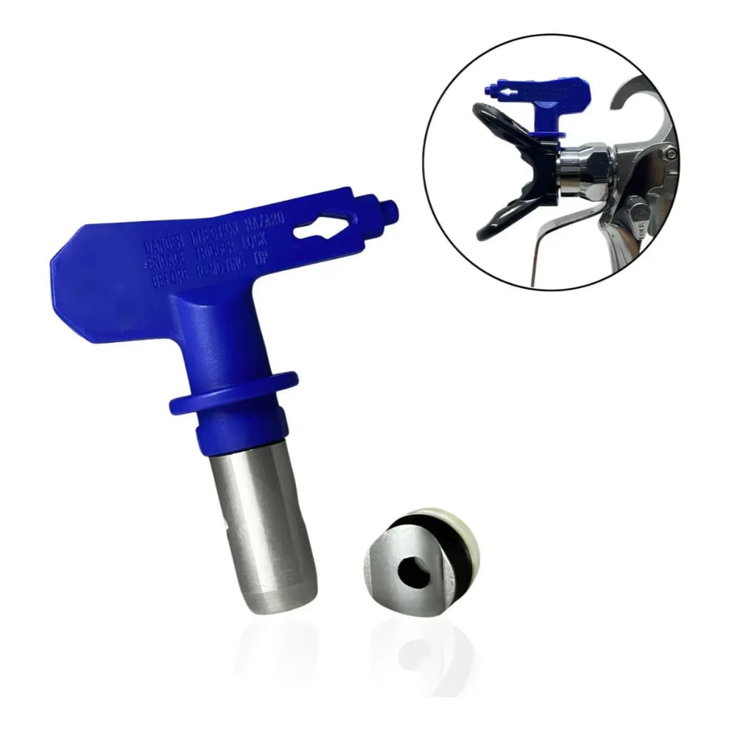 Bico Para Maquina Pintura Airless 443 Leque Azul Com Gaxeta Belffe