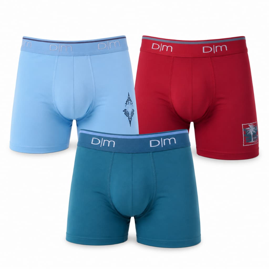 kit com 4 Cueca Boxer em Microfibra com Elástico Personalizado Dom Marco 8505