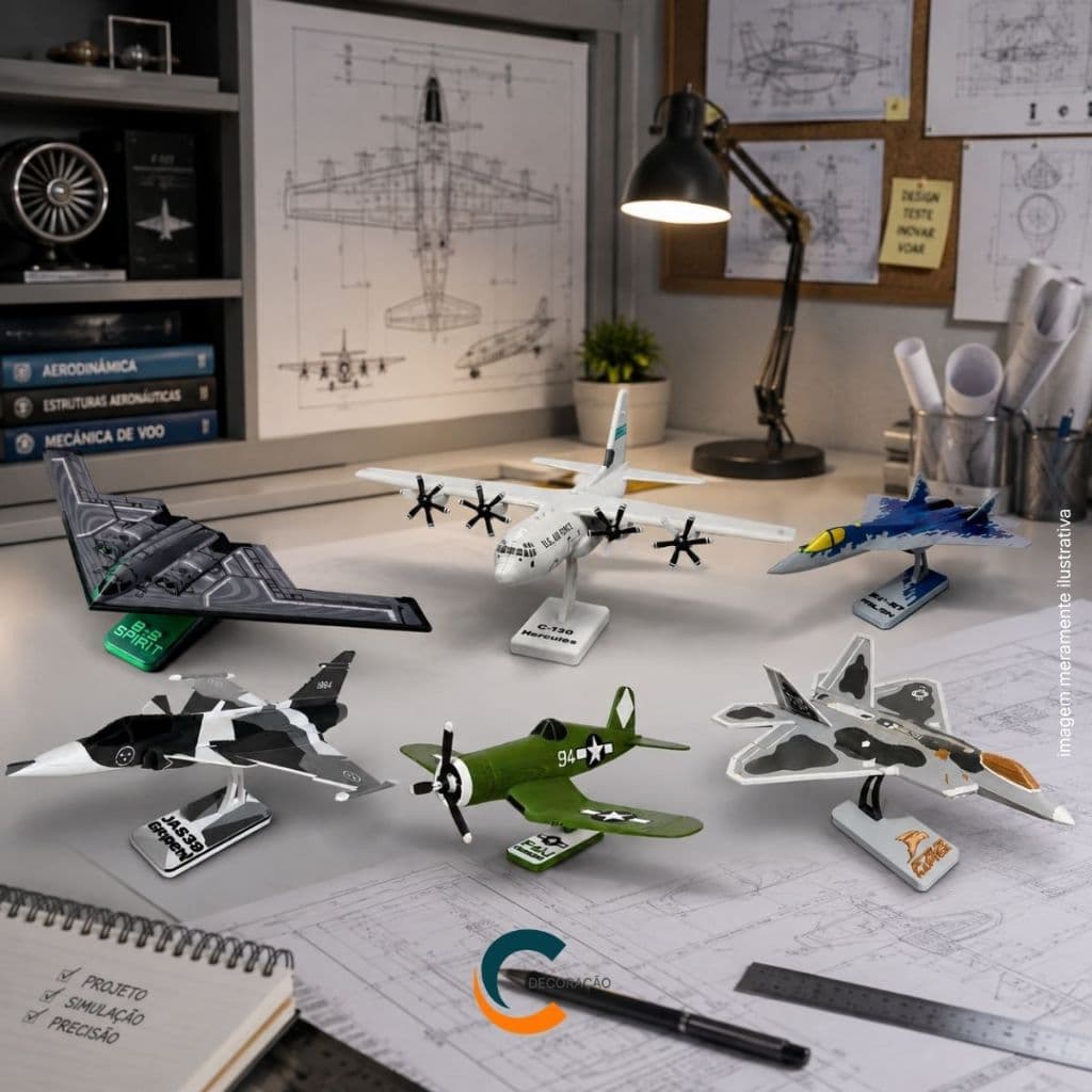 Maquete de Avião Decorativo e Colecionável Decorative Plane