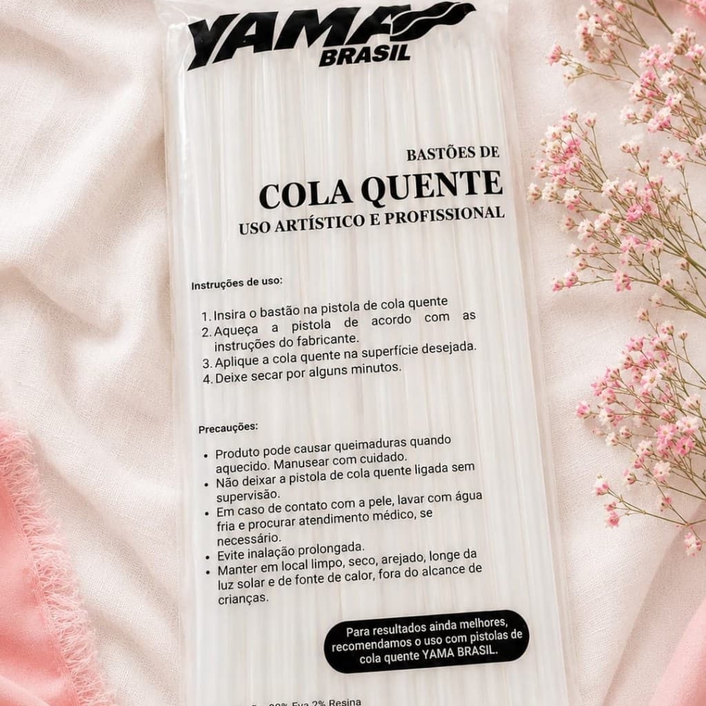 Cola Quente Bastão Fino Yama para Artesanatos - 20 unidades