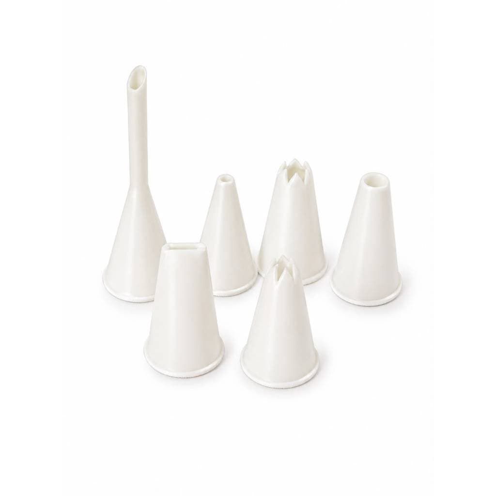 Kit Bicos de Confeitar Decorativos para Chantilly e Glacê – Modelos Variados 7 Unidades