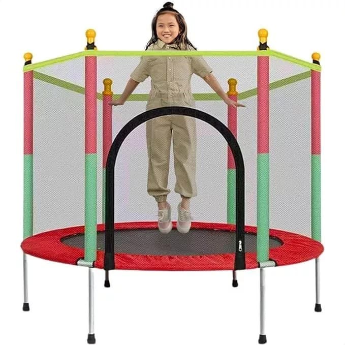 Cama Elastica Para Criança Diversão 75kilos Quintal Casa Confortavel Cores Vibrantes 140M Brinquedos