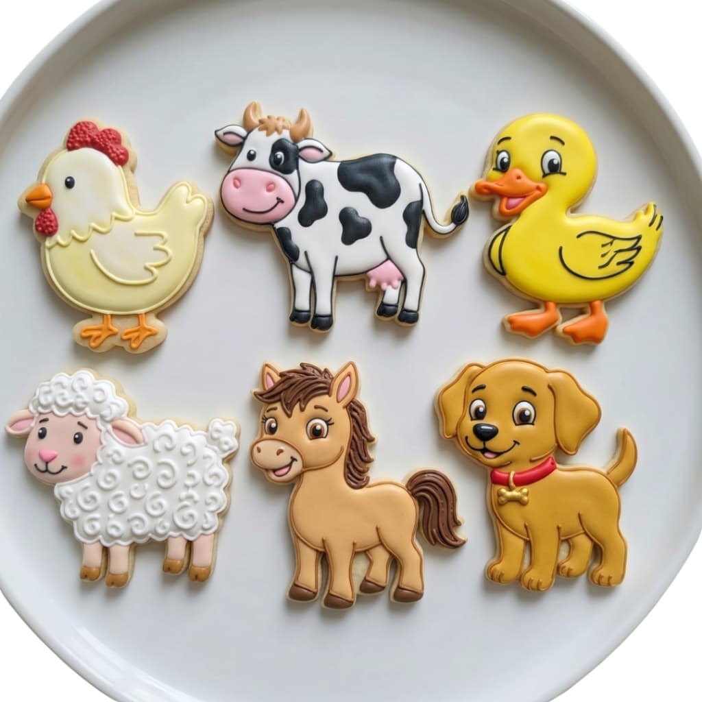 Kit 6 Cortadores de Biscoitos Animais Confeitaria Para Biscoito