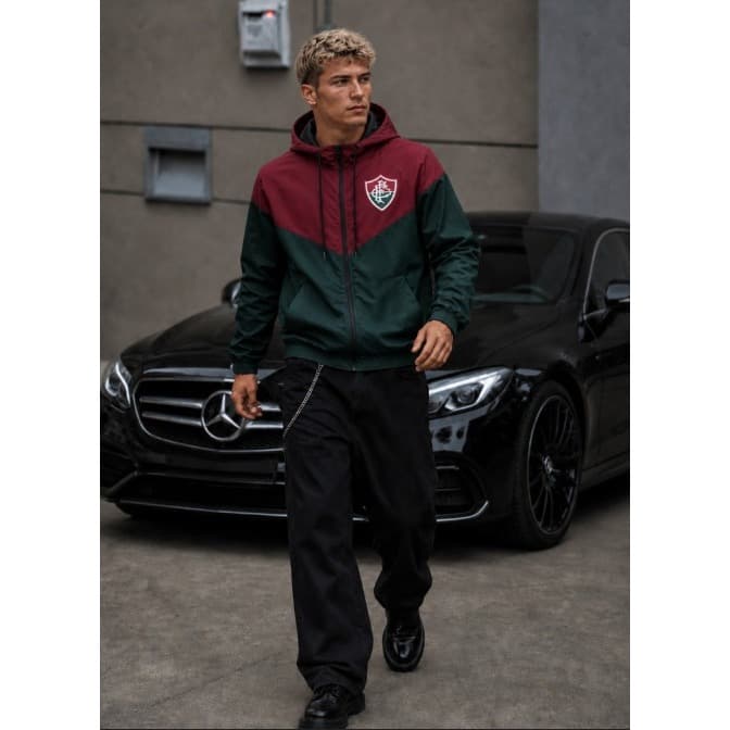 Jaqueta Fluminense Masculina Modelo Esportivo e Casual Blusa confortável com capuz
