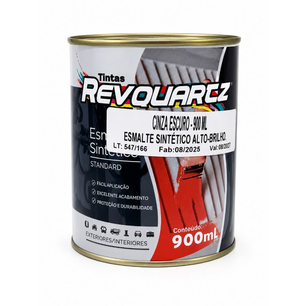 TINTA ESMALTE SINTETICO CINZA ESCURO ALTO BRILHO - 0,900 ML