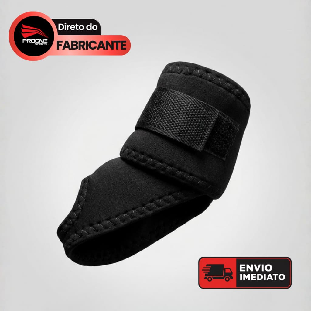Munhequeira Ajustável Neoprene Progne Sports - Proteção Articular para Pulso - Musculação Treino e Esportes