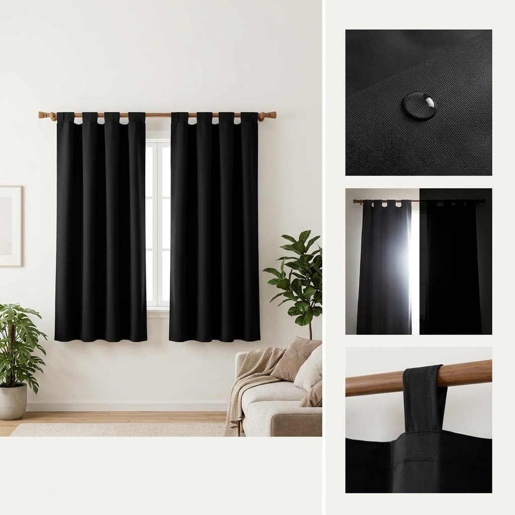 Cortina Blackout com Alças 200x200 – Mais Conforto, Privacidade e Controle de Luminosidade 🪟🖤