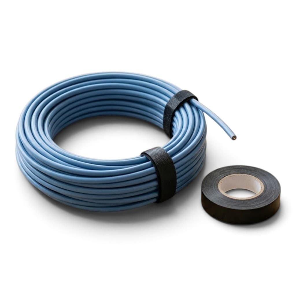 Cabo Fio Elétrico 1,5 mm Flexível Unipolar + Fita Isolante - Cores Preto Azul Verde Avulso